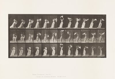 Planche 421. Toilette; jetant un mouchoir autour des épaules - Eadweard Muybridge