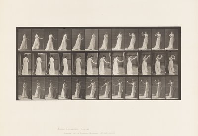 Planche 462. Versant une libation sur le sol, buvant dans une coupe, 1885 - Eadweard Muybridge