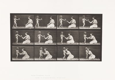 Deux Modèles, Enfant 70N, Apportant un Bouquet à 12, 1885 - Eadweard Muybridge