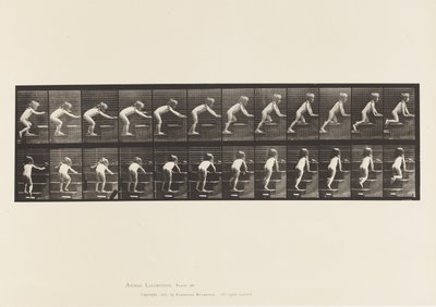 Planche 480. Enfant, marchant et rampant en montant les escaliers - Eadweard Muybridge