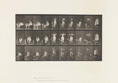 Phases diverses de la toilette - Eadweard Muybridge