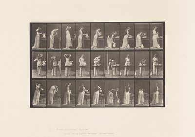 Planche 496. Phases diverses de la toilette, 1885 - Eadweard Muybridge