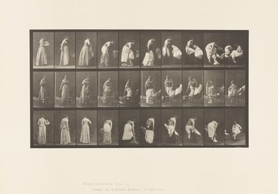Planche 497. Phases diverses de la toilette, 1885 - Eadweard Muybridge