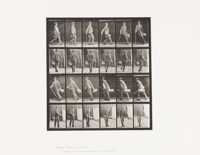 Planche 49. Marchant et se retournant rapidement - Eadweard Muybridge