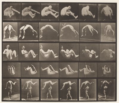 Planche 522. A, 97 Saut; B, 98 Saut périlleux; C, 98 Saut périlleux - Eadweard Muybridge