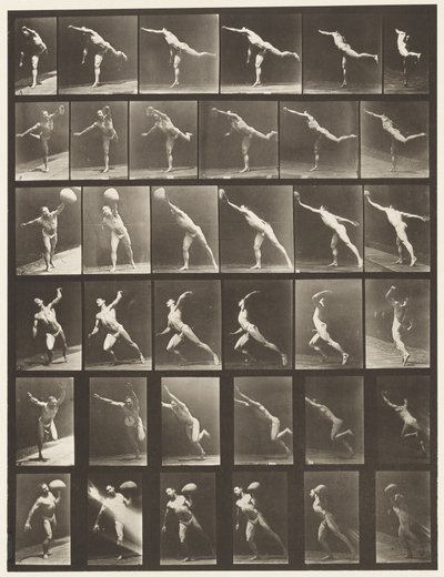 Planche 523. A, Frapper un coup; B, Lancer un disque - Eadweard Muybridge