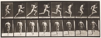Planche 61. Courir à pleine vitesse (action imparfaite, chaussures) - Eadweard Muybridge
