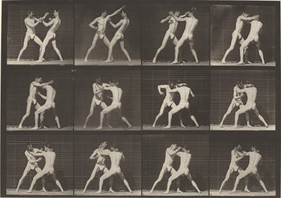 Numéro de plaque 340. Boxe, main ouverte (chaussures) - Eadweard Muybridge