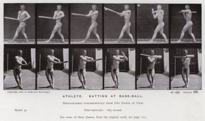 La Figure Humaine en Mouvement : Athlète, frapper au base-ball - Eadweard Muybridge