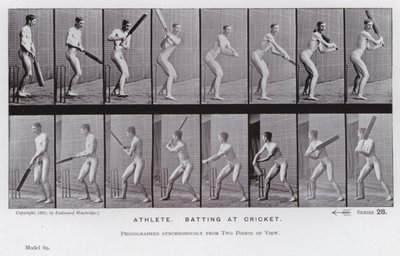 La figure humaine en mouvement : Athlète, battant au cricket - Eadweard Muybridge