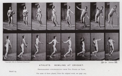 La figure humaine en mouvement : Athlète, jouant au cricket - Eadweard Muybridge