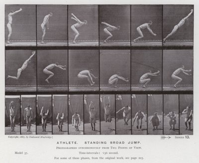 La figure humaine en mouvement : Athlète saut en longueur - Eadweard Muybridge