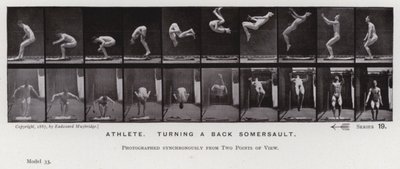 La figure humaine en mouvement : Athlète faisant un saut périlleux arrière - Eadweard Muybridge