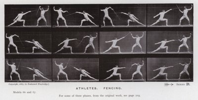 La figure humaine en mouvement : Athlètes, escrime - Eadweard Muybridge