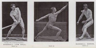 La figure humaine en mouvement : Baseball, balle basse ; Baseball, erreur - Eadweard Muybridge