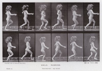 La figure humaine en mouvement : Enfant, courant - Eadweard Muybridge