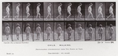 La figure humaine en mouvement : Enfant, marchant - Eadweard Muybridge