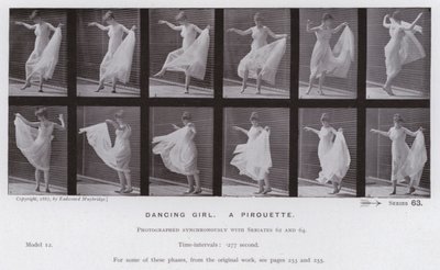 La figure humaine en mouvement : Danseuse, une pirouette - Eadweard Muybridge