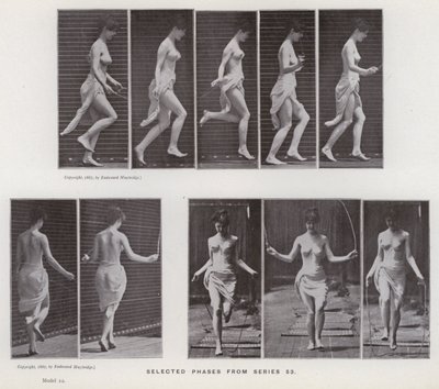 La figure humaine en mouvement : Phases sélectionnées de la série 53 - Eadweard Muybridge