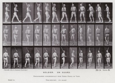 La Figure Humaine en Mouvement : Soldat, en garde - Eadweard Muybridge