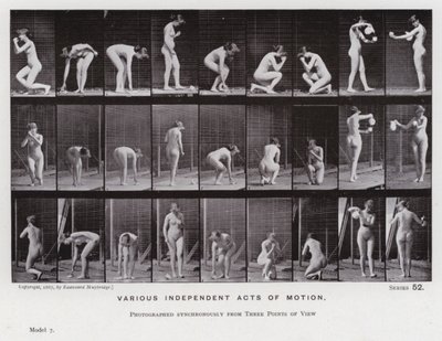 La figure humaine en mouvement : Divers actes indépendants de mouvement - Eadweard Muybridge