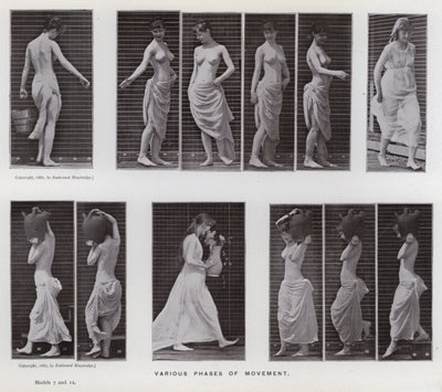 La figure humaine en mouvement : Diverses phases de mouvement - Eadweard Muybridge
