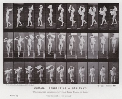La Figure Humaine en Mouvement : Femme, descendant un escalier - Eadweard Muybridge