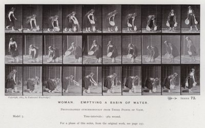 La figure humaine en mouvement : Femme, vidant un bassin d