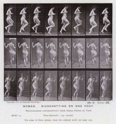 La figure humaine en mouvement : Femme, ricochettant sur un pied - Eadweard Muybridge