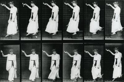 Femme descendant un escalier, 1887, illustration de 