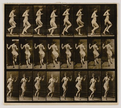 Femme ricochant sur un pied, extrait du livre Animal Locomotion - Eadweard Muybridge