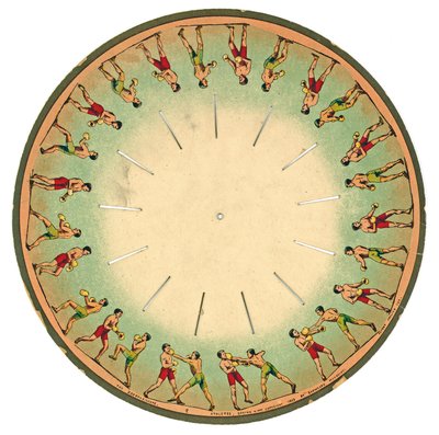 Disque de zoopraxiscope montrant des hommes boxant, 1893 - Eadweard Muybridge