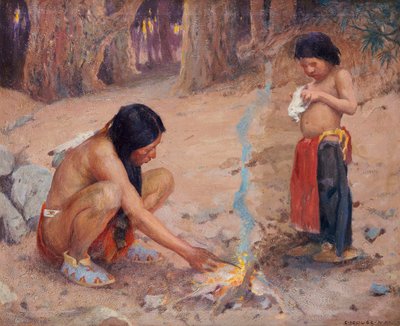 Le Feu de camp - Eanger Irving Couse