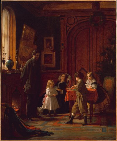Noël, la famille Blodgett - Eastman Johnson