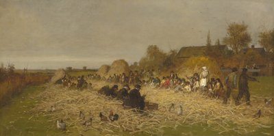Épluchage de maïs, Île de Nantucket, 1876 - Eastman Johnson