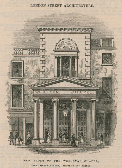 Nouvelle façade de la chapelle wesleyenne, Great Queen Street, Lincoln