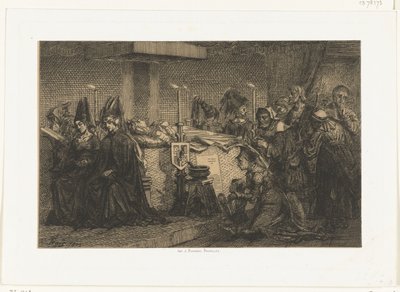 Marie de Bourgogne sur son lit funéraire - Edgar Alfred Baes
