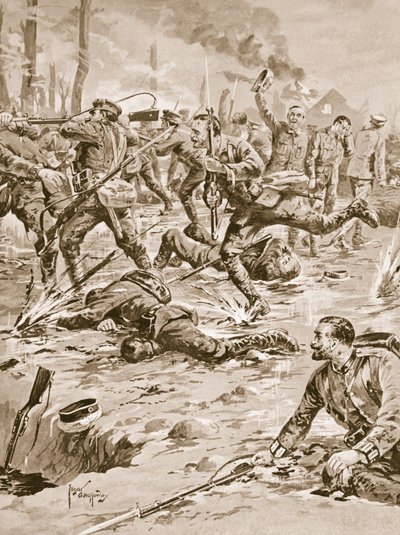 Le caporal G. Sanders et son groupe repoussant une attaque allemande et sauvant des prisonniers - Edgar Alfred Holloway