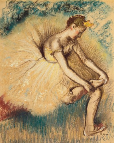 Danseuse attachant sa chaussure, 1896 - Edgar Degas