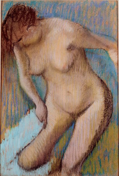 Après le bain, femme nue s
