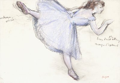 Danseuse arabesque de profil, 1885-90 - Edgar Degas