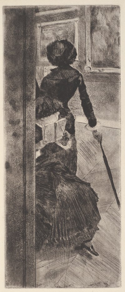 Au Louvre : La Peinture (Mary Cassatt) - Edgar Degas