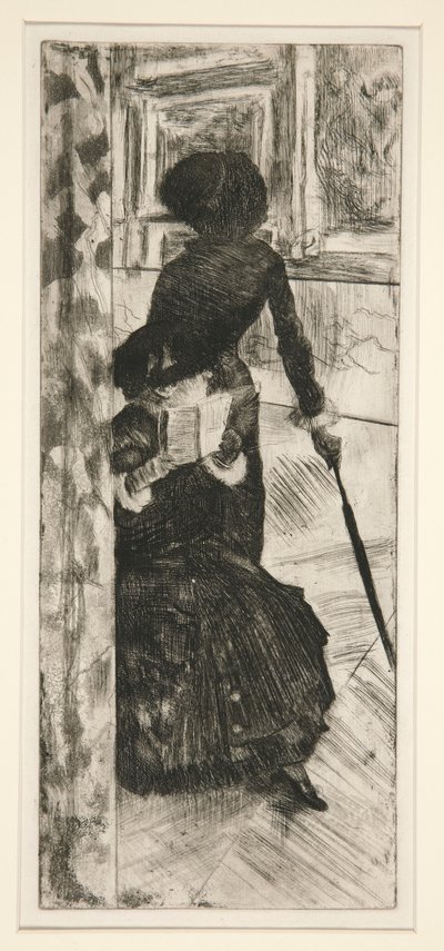 Au Louvre : La Peinture (Mary Cassatt) - Edgar Degas