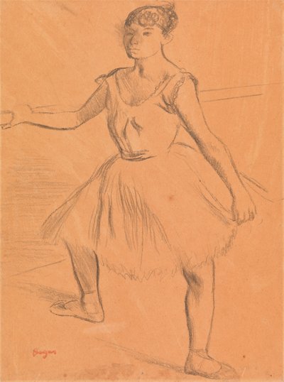Ballerine debout à une barre - Edgar Degas