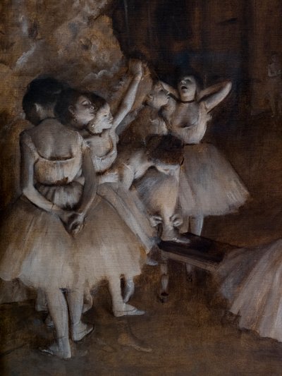 Répétition de ballet sur scène (détail). 1874. - Edgar Degas