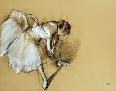 Danseuse ajustant sa chaussure, vers 1890 - Edgar Degas
