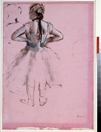 Danseuse de dos, mains sur les hanches - Edgar Degas