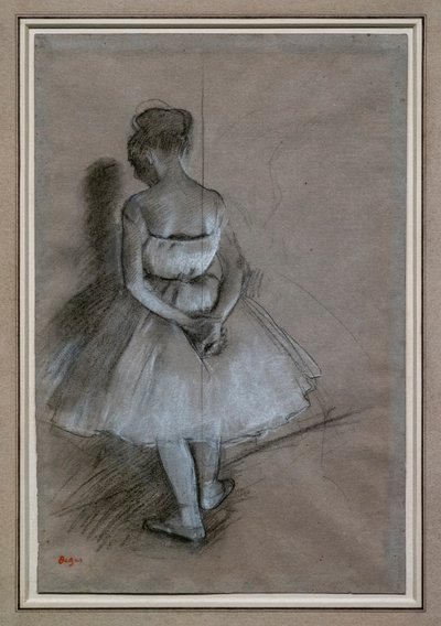 Danseuse debout, mains croisées derrière le dos - Edgar Degas