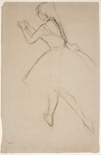 Danseur en marche avec les bras tendus en avant - Edgar Degas