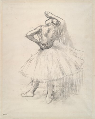 Danseuse debout, le bras droit levé - Edgar Degas